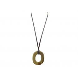 COLLIER HERMES PENDENTIF ISTHME GM CLOU DE SELLE 70CM CORNE BUFFLE NECKLACE 290€