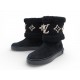 NEUF CHAUSSURES LOUIS VUITTON SNOWDROP 1A95D5 41 BOTTINES NOIR ANKLE BOOTS 1600€