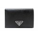 NEUF PORTEFEUILLE PRADA PORTE MONNAIE EN CUIR SAFFIANO NOIR BLACK WALLET 590€