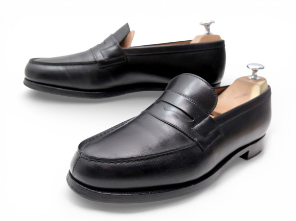 chaussures jm weston mocassins 180 8c 41.5 42 en cuir