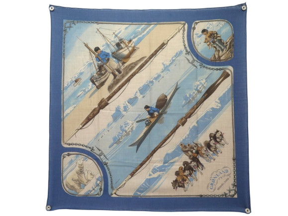 foulard hermes gronland carre 90 cachemire et