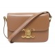 NEUF SAC A MAIN CELINE TRIOMPHE TEEN 188423 VEAU BRILLANT COGNAC PURSE BAG 3300€
