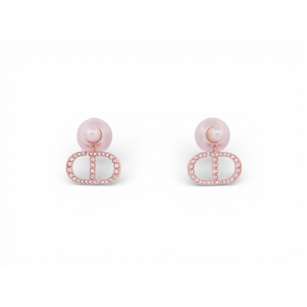 NEUF BOUCLES D OREILLES DIOR TRIBALES TRIBALES LOGO CD STRASS E1293TRICY 550€