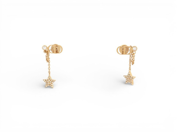  boucles d oreilles dior logo cd etoiles pendantes