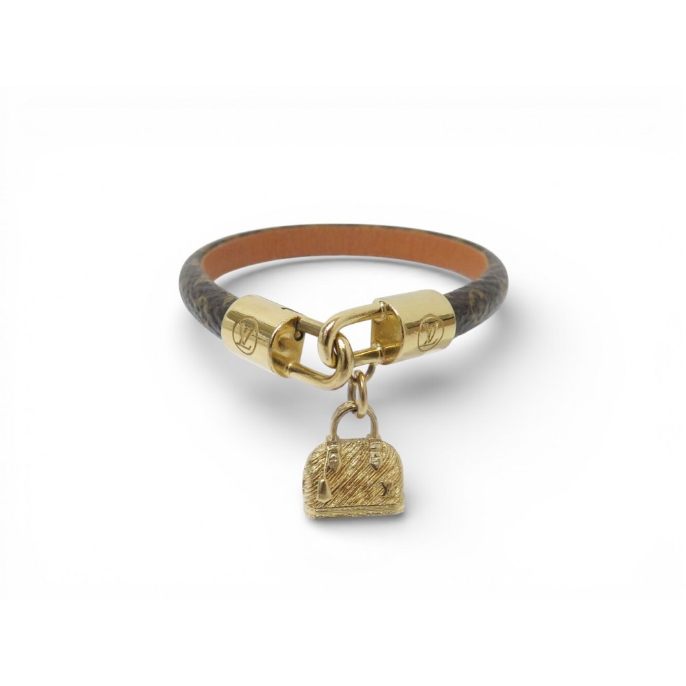 BRACELET LOUIS VUITTON CHARMS ALMA EN TOILE MONOGRAM M6220F 15.5CM BANGLE 335€