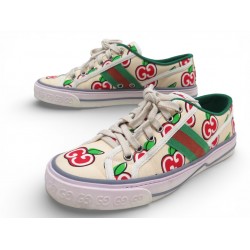 CHAUSSURES GUCCI TENNIS 1977 EN TOILE GG POMME 684911 38 IT 39 FR SNEAKERS 650€
