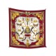 VINTAGE FOULARD HERMES ETRIERS F. DE LA PERRIERE CARRE 90 SOIE SILK SCARF 580€