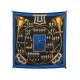 NEUF VINTAGE FOULARD HERMES SONNEURS DE TROMPE PERRIERE CARRE 90 SOIE SCARF 580€