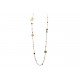 NEUF COLLIER CHANEL SAUTOIR METIERS D'ART PERLES PIERRES LOGO CC NECKLACE 2300€