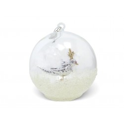 RARE BOULE A NEIGE TIFFANY & CO OISEAU DE NOEL + BOITE BIRD CHRISTMAS SNOW BALL