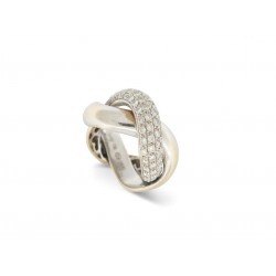 BAGUE POIRAY TRESSE GM 451110 T47 EN OR BLANC 18K & 51 DIAMANTS 1CT RING 7170€