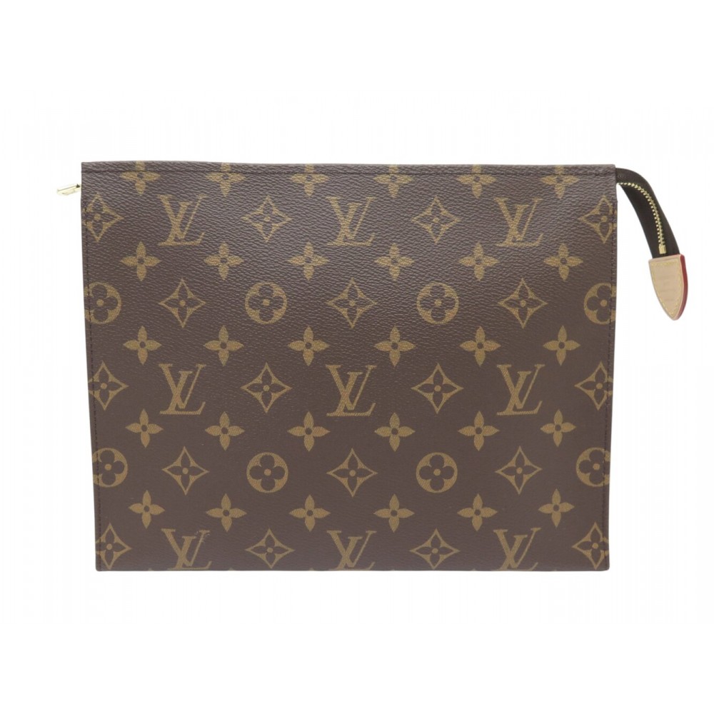 NEUF TROUSSE LOUIS VUITTON POCHE TOILETTE 26 R95635 EN TOILE MONOGRAM POUCH 590€