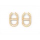 BOUCLES D OREILLE DIOR 30 MONTAIGNE STRASS E2322WOMCY METAL DORE EARRINGS 420€