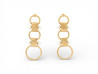 boucles d'oreilles chloe pendantes anneaux perles en