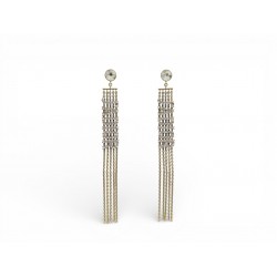 NEUF BOUCLES D'OREILLES DIOR J ADIOR STRASS EN METAL DORE GOLDEN EARRINGS 490€