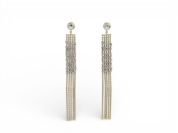 boucles d'oreilles dior j adior strass en metal