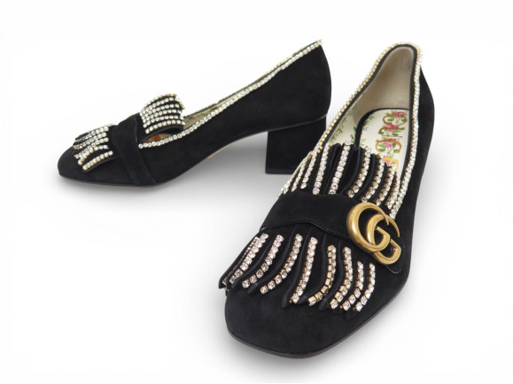chaussures gucci 501002 double g marmont cristaux