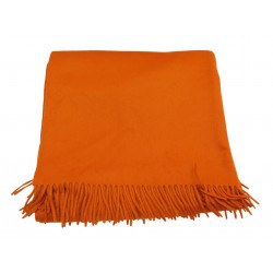 NEUF PLAID HERMES COUVERTURE EN CACHEMIRE 200X140 ORANGE CASHMERE BLANKET 2700€