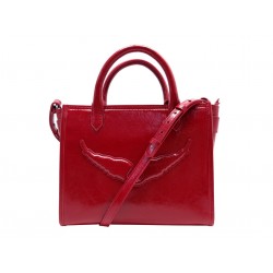 NEUF SAC A MAIN ZADIG & VOLTAIRE PETIT ANGEL TOTE XS CUIR ROUGE BANDOULIERE 445€