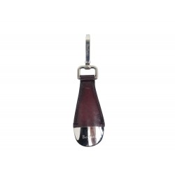 PORTE CLES BERLUTI SHOEHORN CHAUSSE PIED CUIR MARRON KEY RING LEATHER