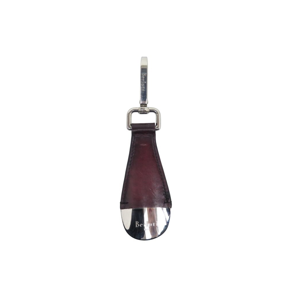 PORTE CLES BERLUTI SHOEHORN CHAUSSE PIED CUIR MARRON KEY RING LEATHER