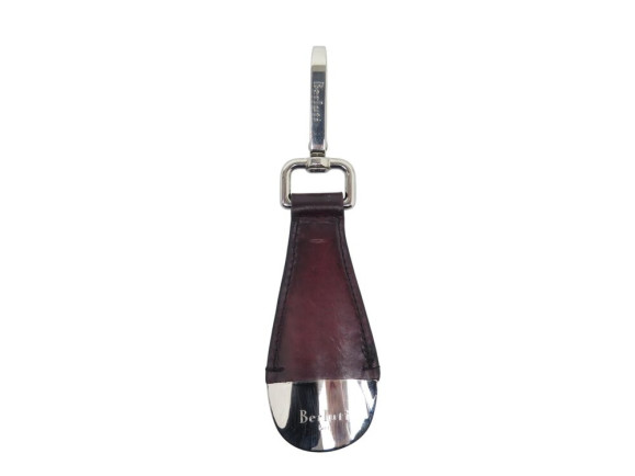 porte cles berluti shoehorn chausse pied cuir marron