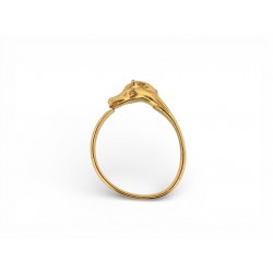 VINTAGE BRACELET HERMES GALOP TETE DE CHEVAL RAVINET D'ENFERT PLAQUE OR CUFF