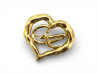 broche christian lacroix coeur logo metal
