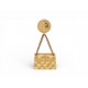 VINTAGE BROCHE CHANEL MEDAILLON CC CHARM SAC TIMELESS 1986 DE CASTELLANE BROOCH