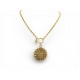 VINTAGE COLLIER CHANEL CHAINE MEDAILLON SOLEIL LOGO CC COCO MARK METAL NECKLACE