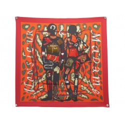 NEUF FOULARD HERMES MONSIEUR MADAME BALI BARRET &DALLET CARRE 90 SOIE SCARF 580€