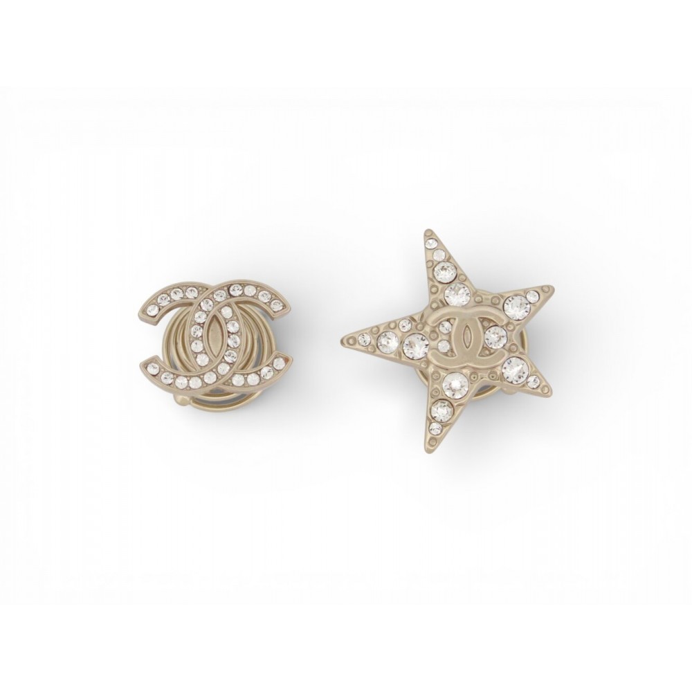 ACCESSOIRE BIJOUX DE CHEVEUX CHANEL EPINGLE PINCE LOGO CC ETOILE STRASS 800€