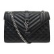 SAC A MAIN SAINT LAURENT ENVELOPPE MEDIUM 600185 CUIR BANDOULIERE ARGENT 2500€