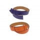 NEUF 2 BRACELETS HERMES POUR MONTRE CAPE COD 20MM ORANGE VIOLET DOUBLE TOUR 700€