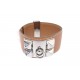 VINTAGE BRACELET HERMES COLLIER DE CHIEN MEDOR EN CUIR CAMEL 19-21CM STRAP 1360€