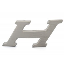 NEUF BOUCLE DE CEINTURE HERMES H SPEED PR LIEN 32MM PVD MAT ARGENTE BELT BUCKLE