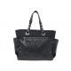SAC A MAIN CHANEL BIARRITZ GM CABAS TOILE NOIRE MATELASSEE TOTE HAND BAG 2550€