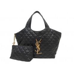 NEUF SAC A MAIN SAINT LAURENT ICARE MEDIUM 858191 CUIR MATELASSE NOIR BAG 3900€