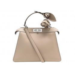 NEUF SAC A MAIN FENDI PEEKABOO ISSEU MEDIUM FLEURS 8BN321 CUIR HAND BAG 4800€