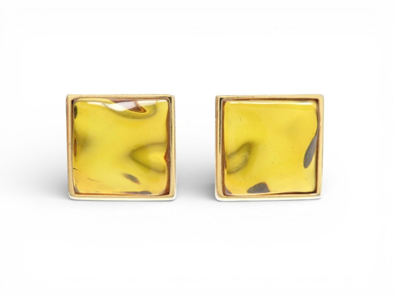 boucles d'oreilles yves saint laurent carre