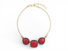 collier saint laurent pierre rouge et email