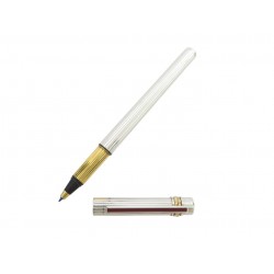 VINTAGE STYLO MUST DE CARTIER TRINITY DECORS GODRON FEUTRE ROLLER ACIER PEN 440€