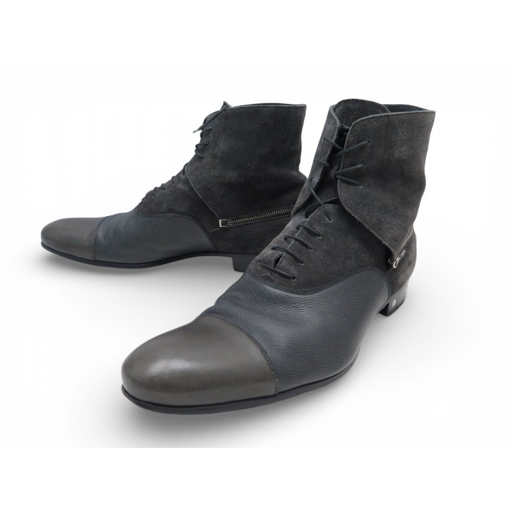 CHAUSSURES LOUIS VUITTON HYBRIDE LOW BOOTS 10 44 BOTTINES RICHELIEU SHOES 1200€