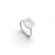 NEUF BAGUE SOLITAIRE DIAMANT DE LABORATOIRE 5.41CTS OR BLANC 18K 3.39G GOLD RING