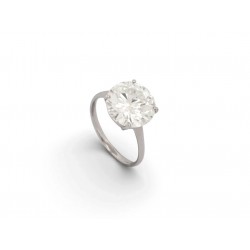 NEUF BAGUE SOLITAIRE DIAMANT DE LABORATOIRE 5.41CTS OR BLANC 18K 3.39G GOLD RING