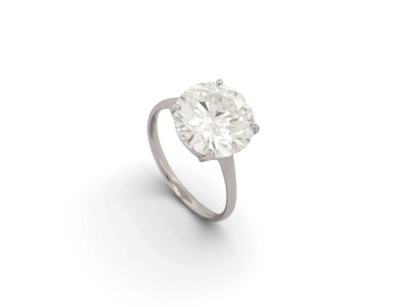 bague solitaire diamant de laboratoire 5.41cts or