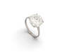 bague solitaire diamant de laboratoire 5.41cts or