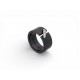 NEUF BAGUE CHAUMET LIENS 081956 T55 EN CERAMIQUE NOIR OR BLANC DIAMANTS 1070€