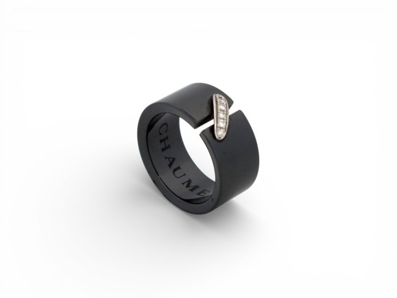 bague chaumet liens 081956 t55 en ceramique noir
