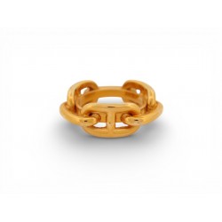 NEUF ANNEAU DE FOULARD HERMES REGATE CHAINE D'ANCRE METAL DORE SCARF RING 220€